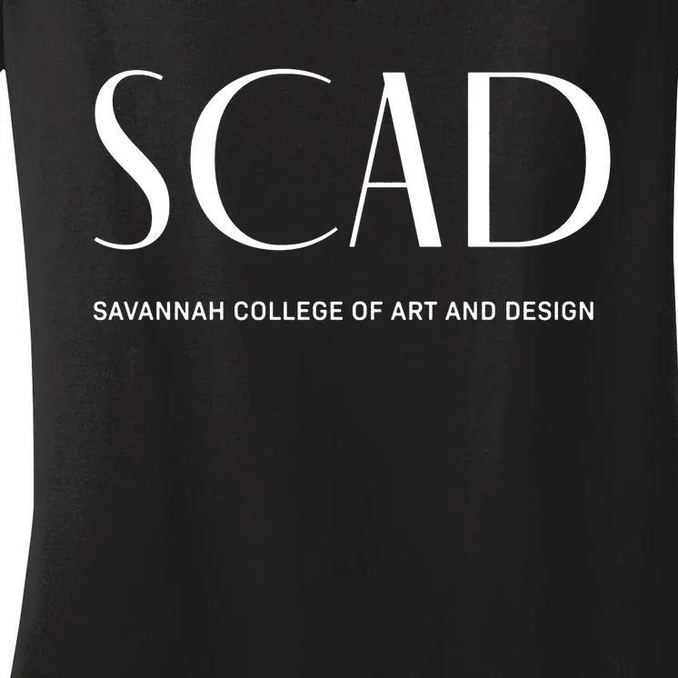 Scad Art Deco Style College Meaningful Women's V-Neck T-Shirt