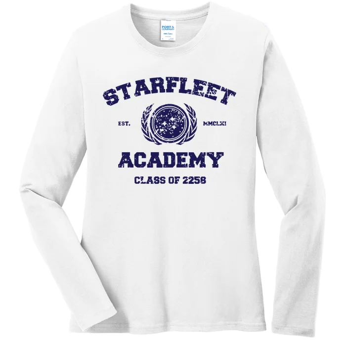 Starfleet Academy Distressed Ladies Long Sleeve Shirt