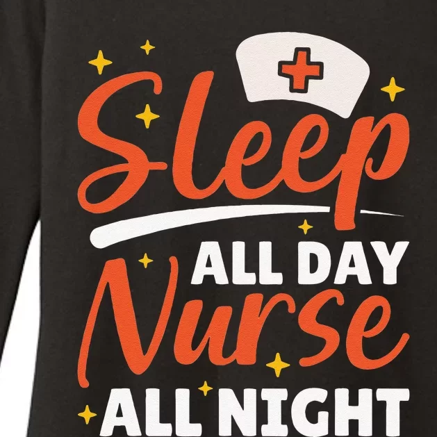 Sleep All Day Nurse All Night, Night Shift Nurses Womens CVC Long Sleeve Shirt