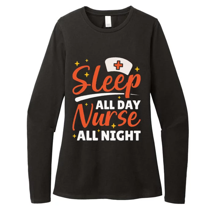 Sleep All Day Nurse All Night, Night Shift Nurses Womens CVC Long Sleeve Shirt