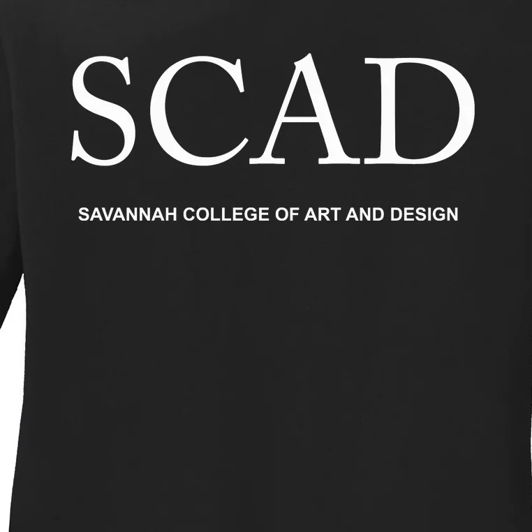 Scad Art Deco Style College Meaningful Gift Ladies Long Sleeve Shirt