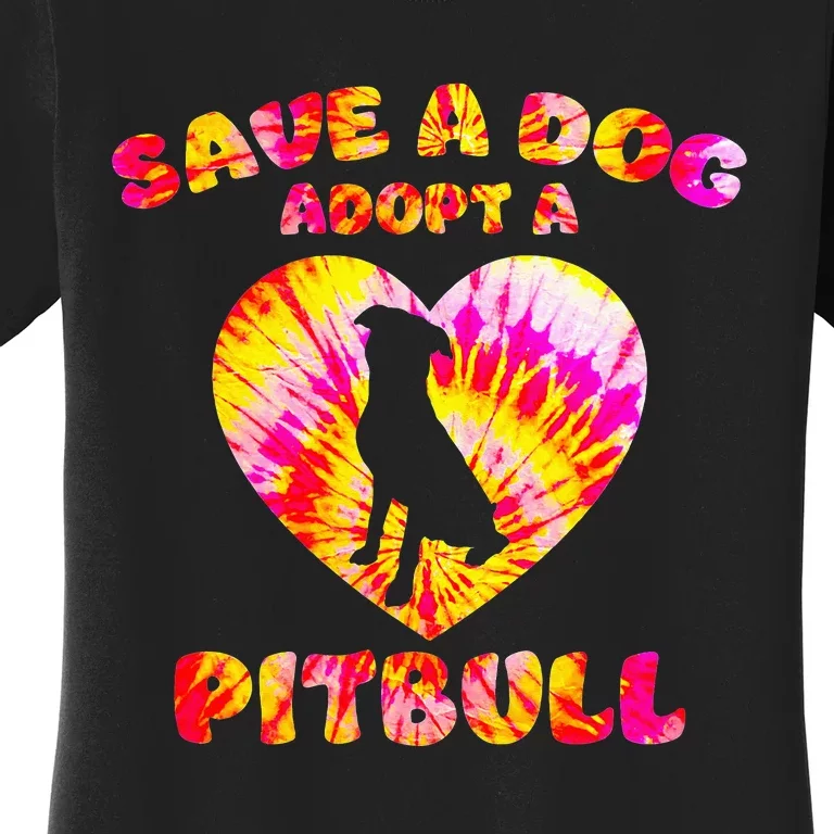 Save A Dog Adopt A Pitbull Cute Pittie Rescue Bully Owner Women's T-Shirt