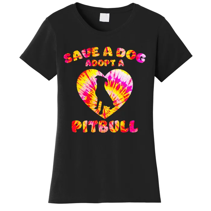 Save A Dog Adopt A Pitbull Cute Pittie Rescue Bully Owner Women's T-Shirt