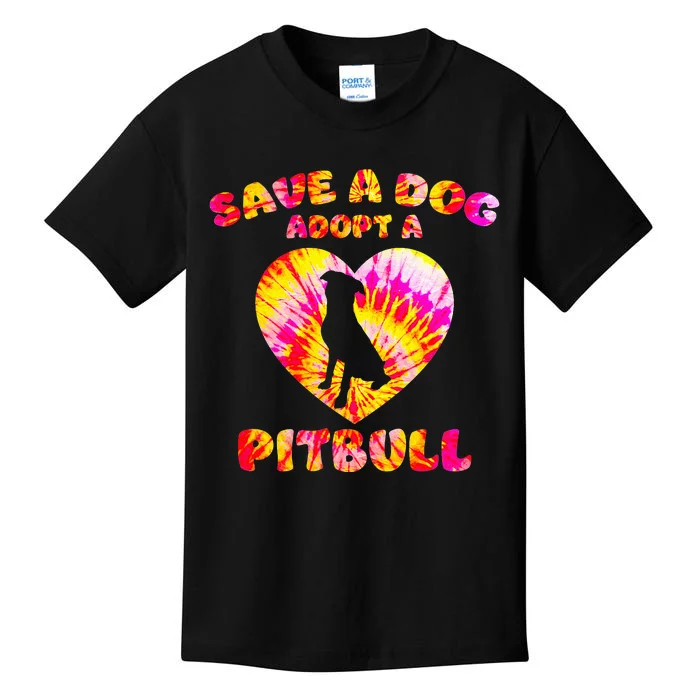 Save A Dog Adopt A Pitbull Cute Pittie Rescue Bully Owner Kids T-Shirt