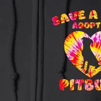 Save A Dog Adopt A Pitbull Cute Pittie Rescue Bully Owner Full Zip Hoodie