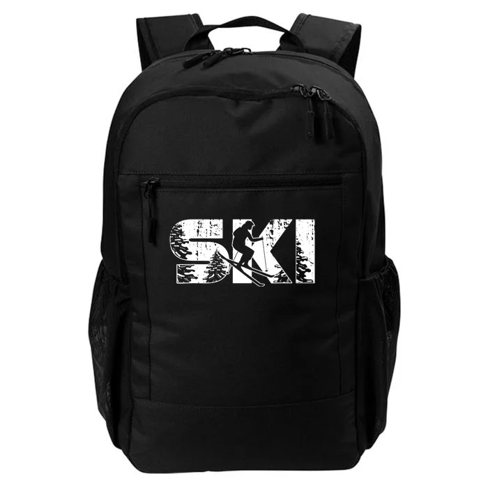 SKI Alpine Downhill Skiing Winter Sports Funny Skier Daily Commute Backpack