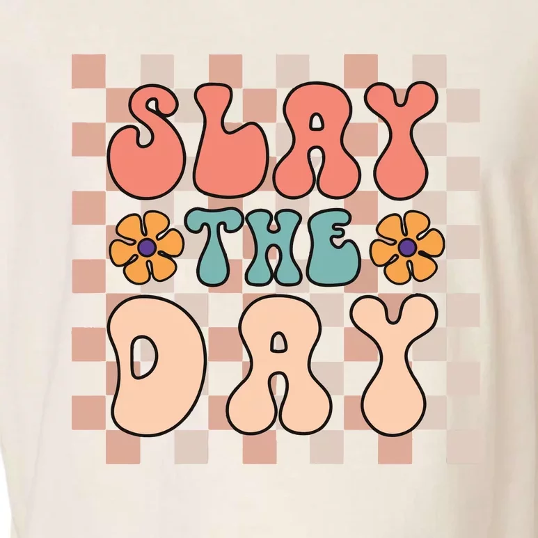 Slay All Day Gender Neutral Halloween Motivational Garment-Dyed Women's Muscle Tee