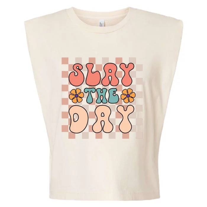 Slay All Day Gender Neutral Halloween Motivational Garment-Dyed Women's Muscle Tee