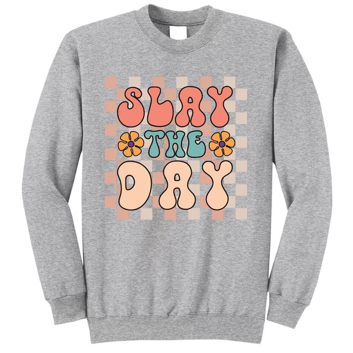 Slay All Day Gender Neutral Halloween Motivational Tall Sweatshirt