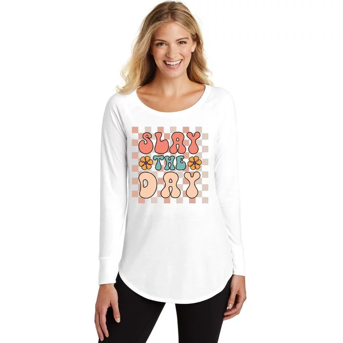 Slay All Day Gender Neutral Halloween Motivational Women's Perfect Tri Tunic Long Sleeve Shirt