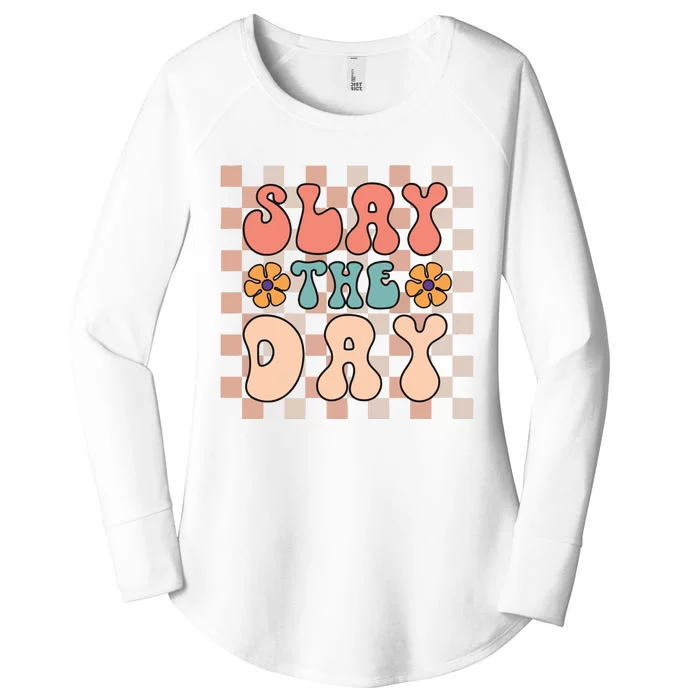 Slay All Day Gender Neutral Halloween Motivational Women's Perfect Tri Tunic Long Sleeve Shirt