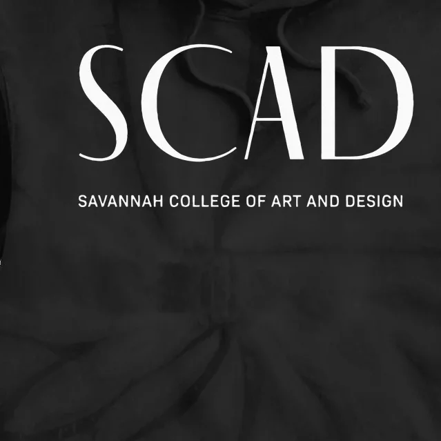 SCAD Art Deco Style College Long Sleeve Tie Dye Hoodie