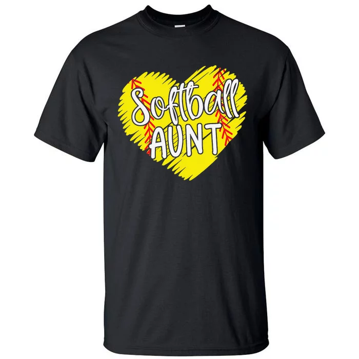 Softball Aunt designs For Baller Aunt Mother's Day Tall T-Shirt