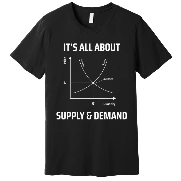 Supply And Demand Funny Economics Teacher & Economist Premium T-Shirt