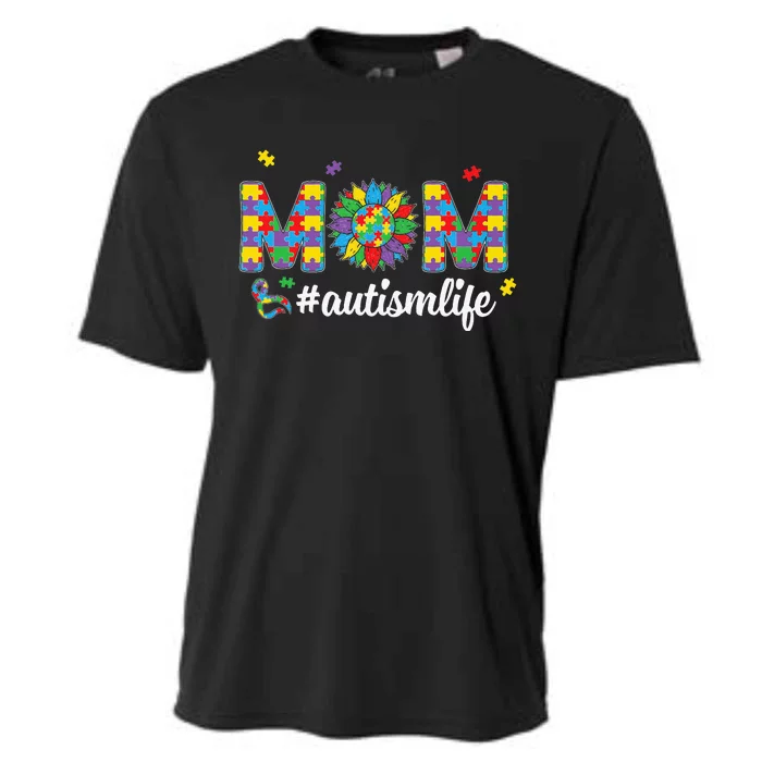 Snowman Autism Doesn't Come With A Manual It Comes With Mom Cooling Performance Crew T-Shirt