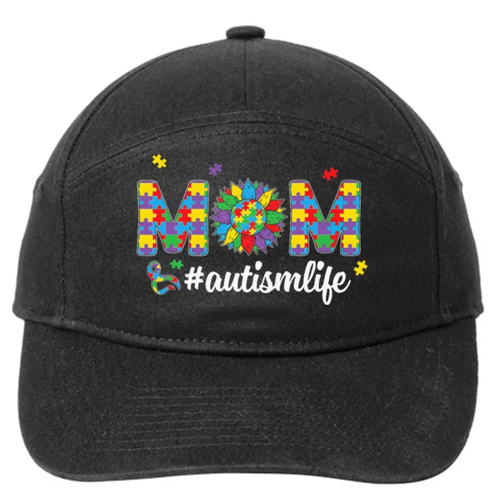 Snowman Autism Doesn't Come With A Manual It Comes With Mom 7-Panel Snapback Hat