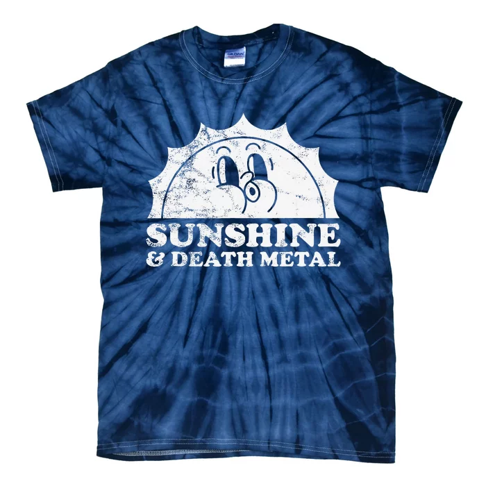 Sunshine And Death Metal Retro Vintage Sun Tie-Dye T-Shirt