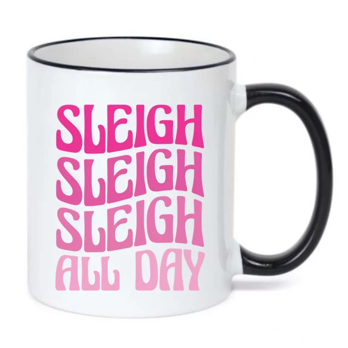 Sleigh All Day Embrace Winter Christmas Cheer Gift Black Color Changing Mug