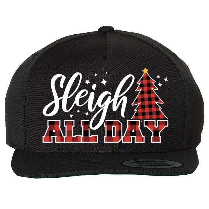 Sleigh All Day Embrace Winter Christmas Cheer Meaningful Gift Wool Snapback Cap