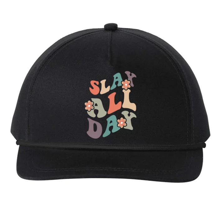 Slay All Day Women Motivational Inspirational Feminist Cute Snapback Five-Panel Rope Hat