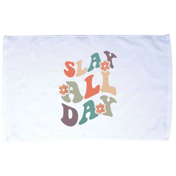 Slay All Day Women Motivational Inspirational Feminist Cute Microfiber Hand Towel