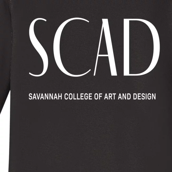 SCAD Art Deco Style College Baby Long Sleeve Bodysuit