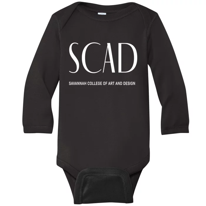 SCAD Art Deco Style College Baby Long Sleeve Bodysuit