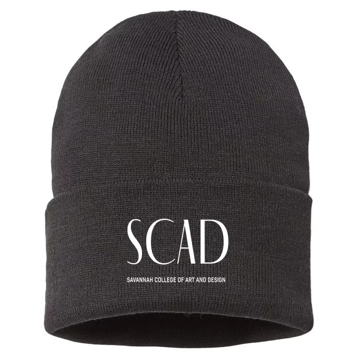 SCAD Art Deco Style College Sustainable Knit Beanie