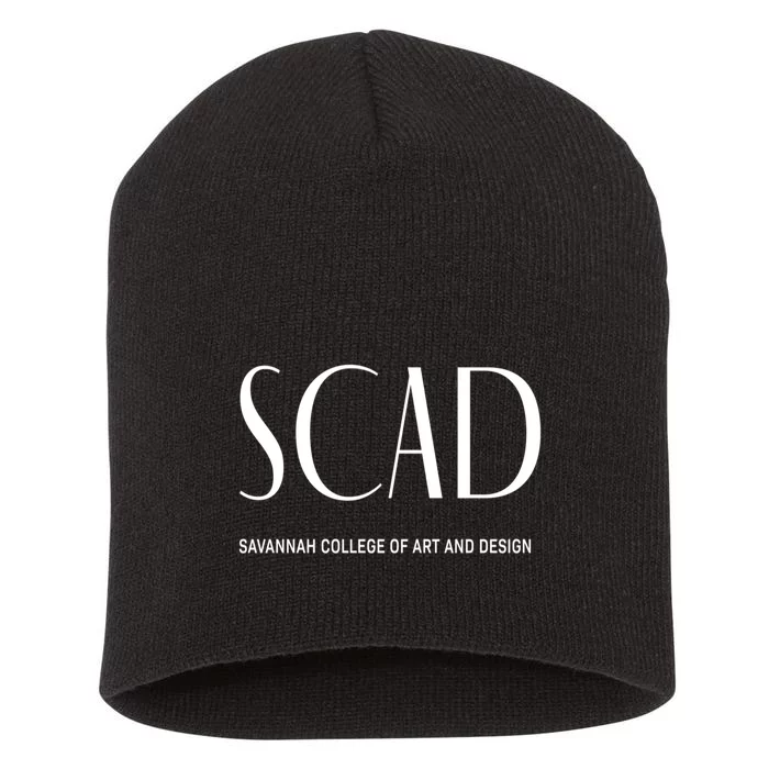 SCAD Art Deco Style College Short Acrylic Beanie