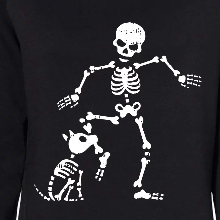 Skeleton And Dog Halloween Costume Funny Skull Women Womens California Wash Sweatshirt