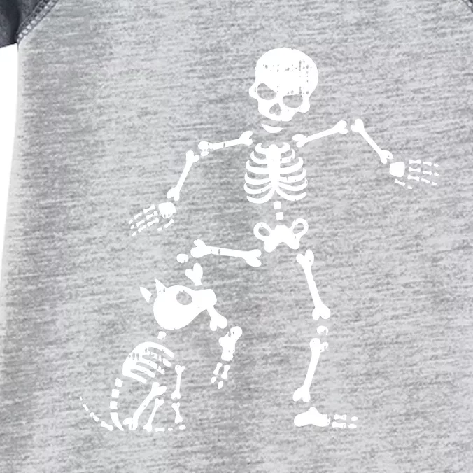 Skeleton And Dog Halloween Costume Funny Skull Women Infant Baby Jersey Bodysuit