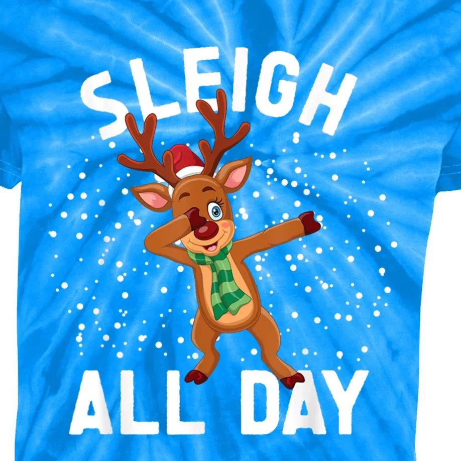 Sleigh All Day Christmas Sleigh All Day Cute Gift Kids Tie-Dye T-Shirt