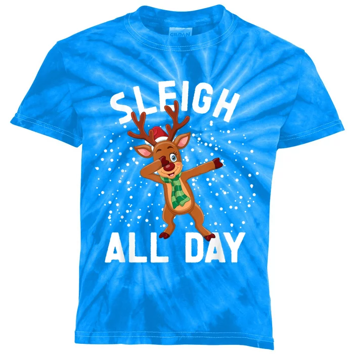 Sleigh All Day Christmas Sleigh All Day Cute Gift Kids Tie-Dye T-Shirt