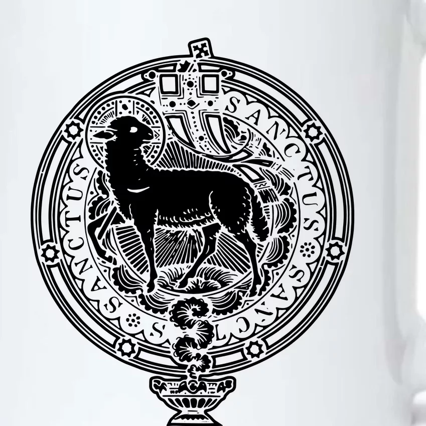 Sanctus Agnus Dei Lamb God Catholic Traditional Latin Mass Black Color Changing Mug