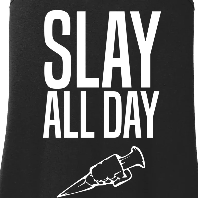 Slay All Day Vampire Hunter Buffy Ladies Essential Tank