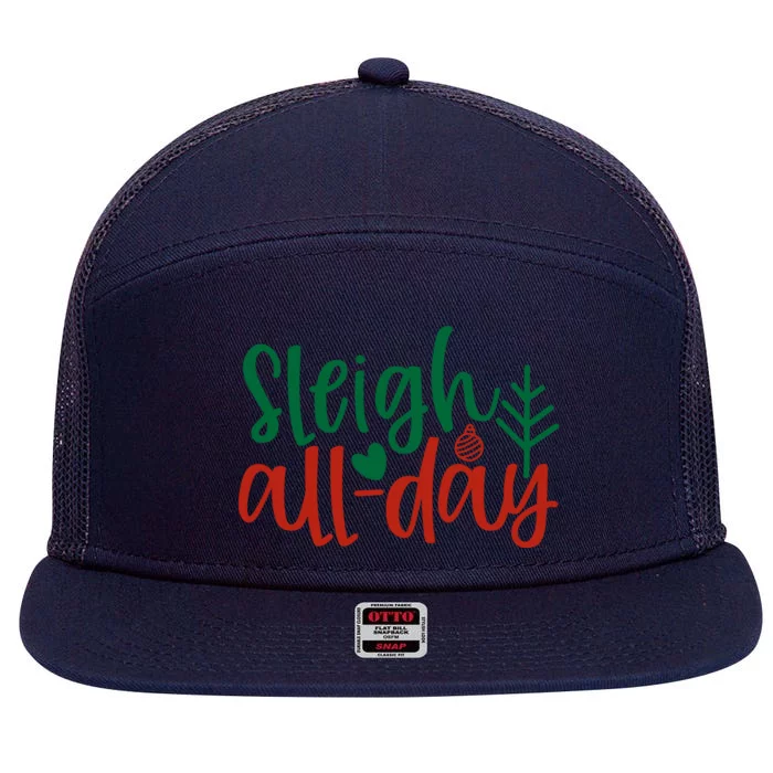 Sleigh All Day 7 Panel Mesh Trucker Snapback Hat