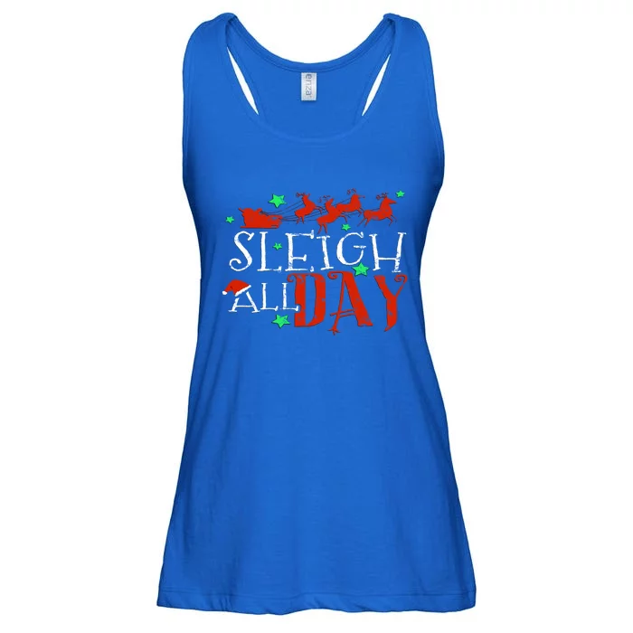 Sleigh All Day Funny Santa Sled Christmas Funny Gift Ladies Essential Flowy Tank