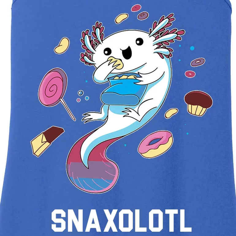 Snaxolotl Axolotl Donuts Cupcakes Candy Junk Food Ladies Essential Tank