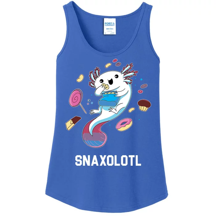 Snaxolotl Axolotl Donuts Cupcakes Candy Junk Food Ladies Essential Tank