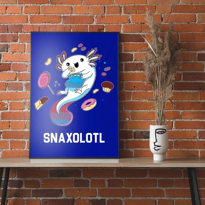 Snaxolotl Axolotl Donuts Cupcakes Candy Junk Food Poster