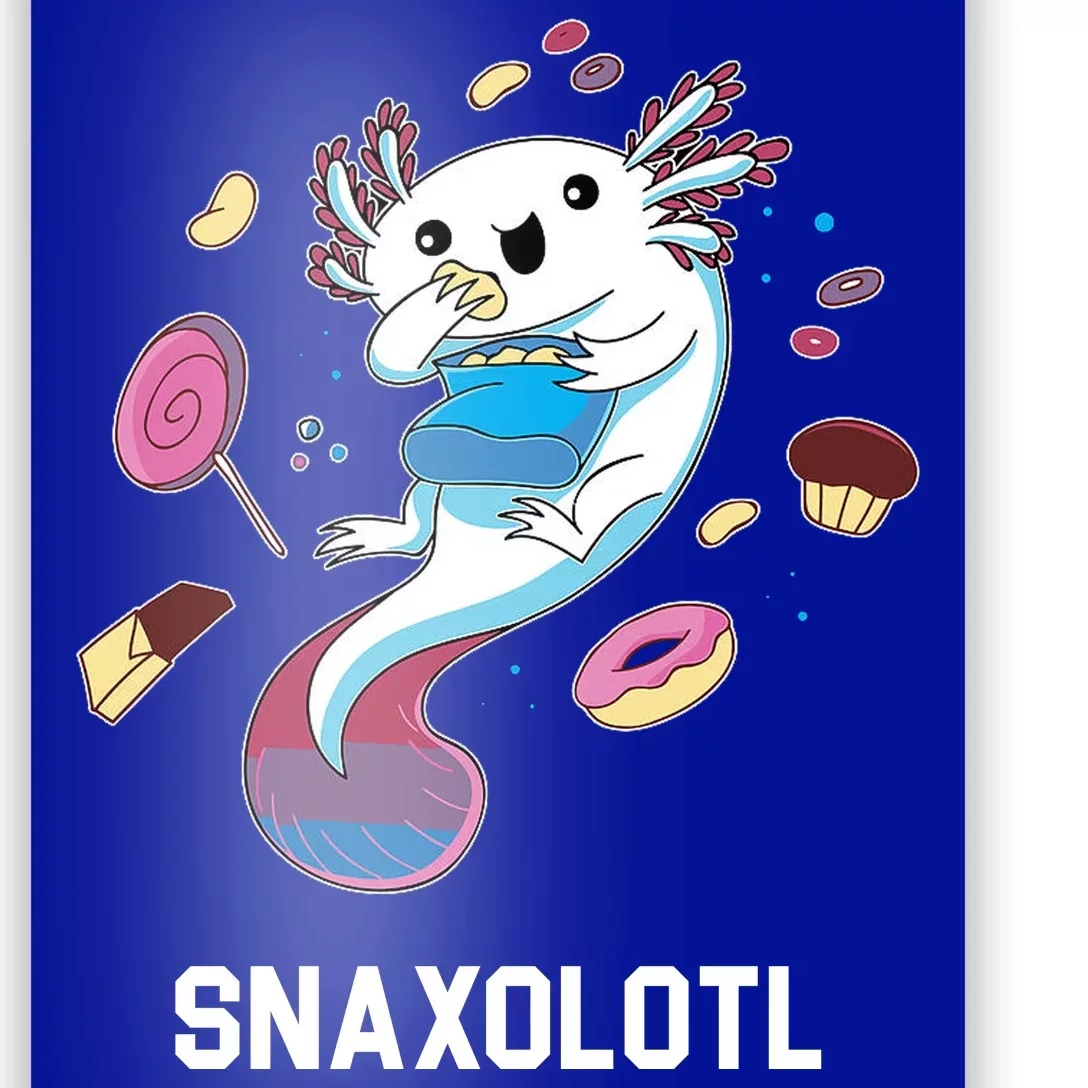 Snaxolotl Axolotl Donuts Cupcakes Candy Junk Food Poster