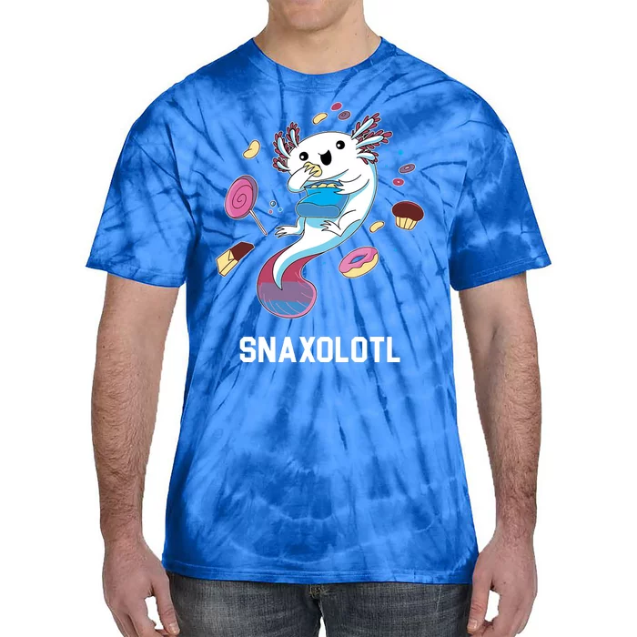 Snaxolotl Axolotl Donuts Cupcakes Candy Junk Food Tie-Dye T-Shirt