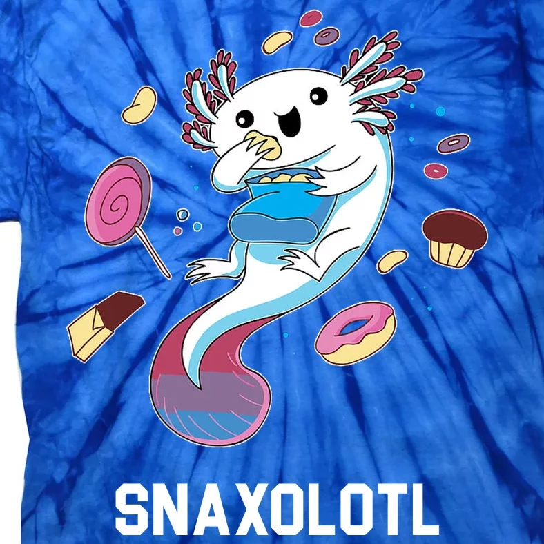 Snaxolotl Axolotl Donuts Cupcakes Candy Junk Food Tie-Dye T-Shirt