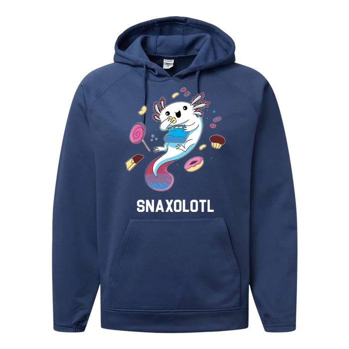 Snaxolotl Axolotl Donuts Cupcakes Candy Junk Food Performance Fleece Hoodie