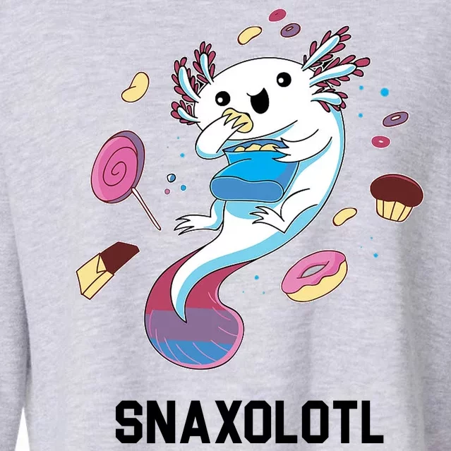 Snaxolotl Axolotl Donuts Cupcakes Candy Junk Food Cropped Pullover Crew