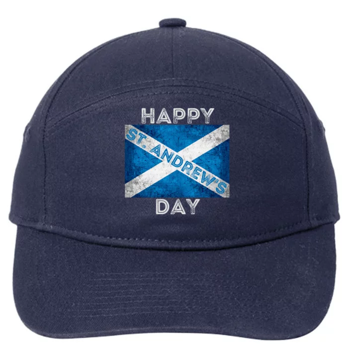 St Andrews Day Scotland Flag Scottish Happy Tartan Army Meaningful Gift 7-Panel Snapback Hat