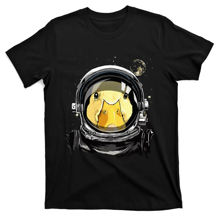 Space Astronaut Duck Face Galaxy Waterfowl Hunting T-Shirt