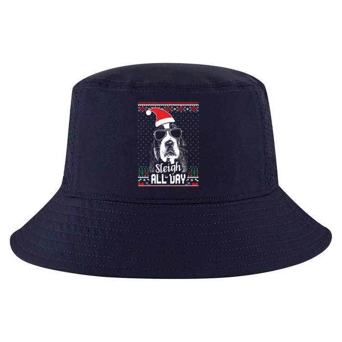 Sleigh All Day Funny Basset Hound Christmas Gift Cool Comfort Performance Bucket Hat