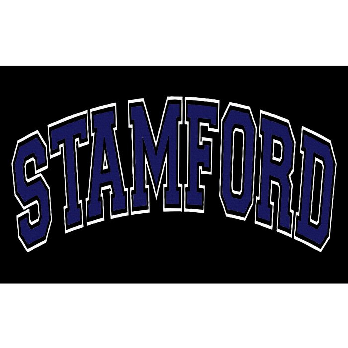 Stamford Arched Dark Blue Text Bumper Sticker