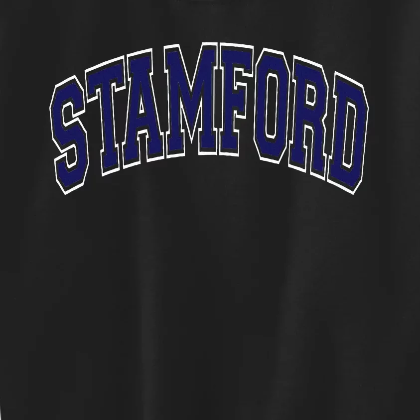 Stamford Arched Dark Blue Text Kids Sweatshirt